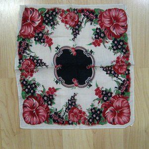 Mid Century Vintage 1950's Women's Handkerchief